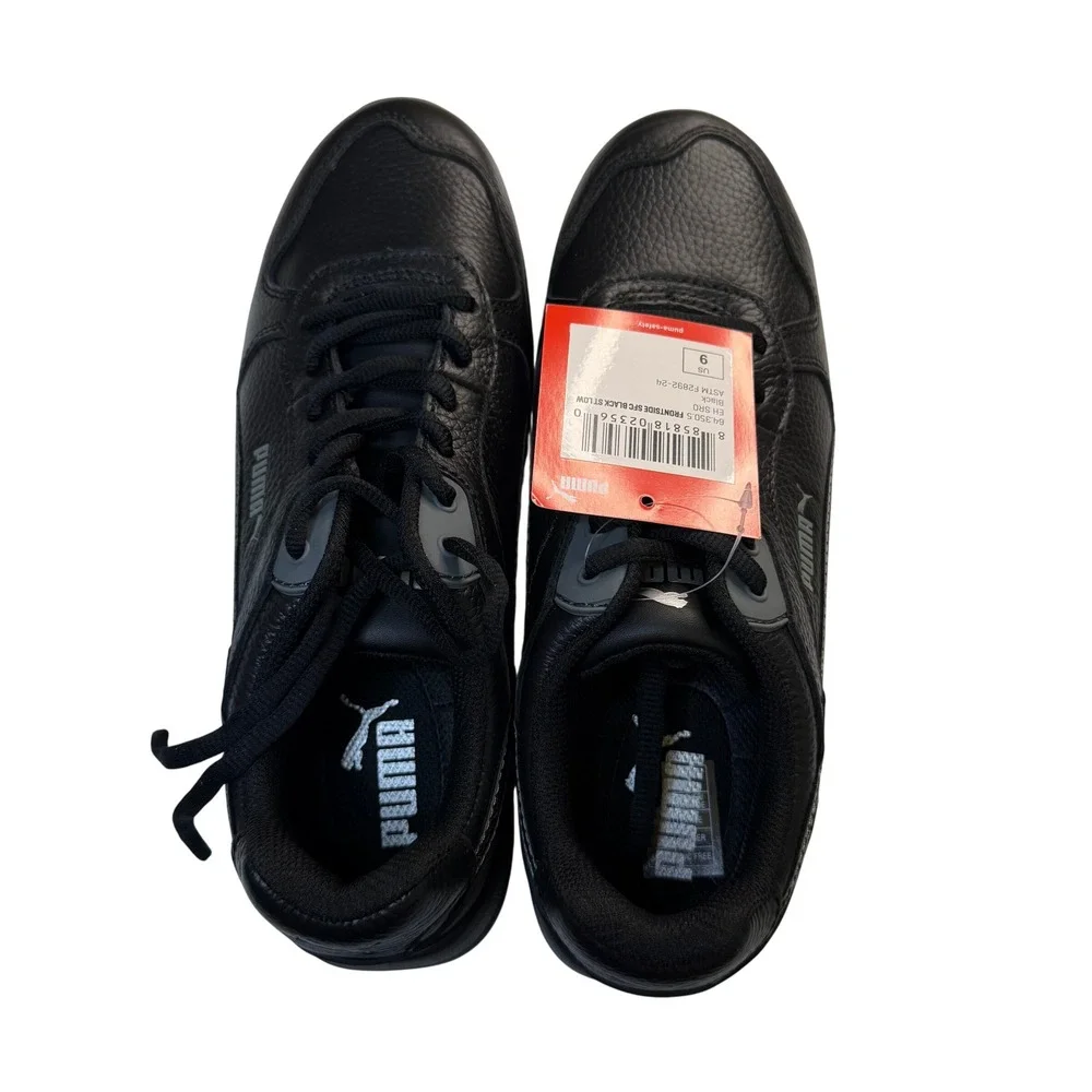 Puma Safety Frontside Black Soft Toe Work Shoes Slip Resistant Size 9 NWT